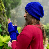 Woollen Cap & Gloves (Deep-Blue)